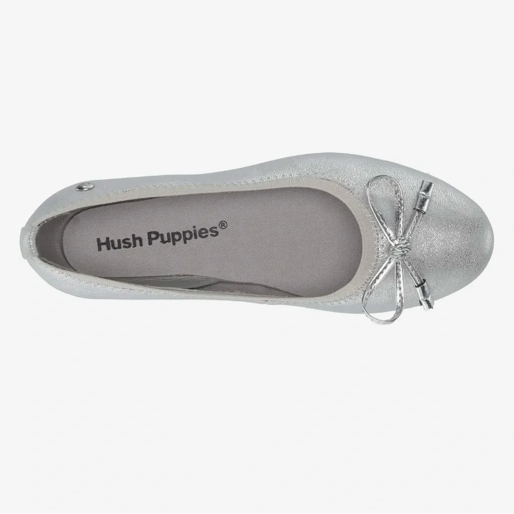 Stride Rite Hush Puppies Silver Ballet Flats